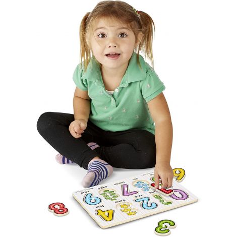 Puzzle Lemn Cifre Melissa & Doug | Educativ - imagine 7