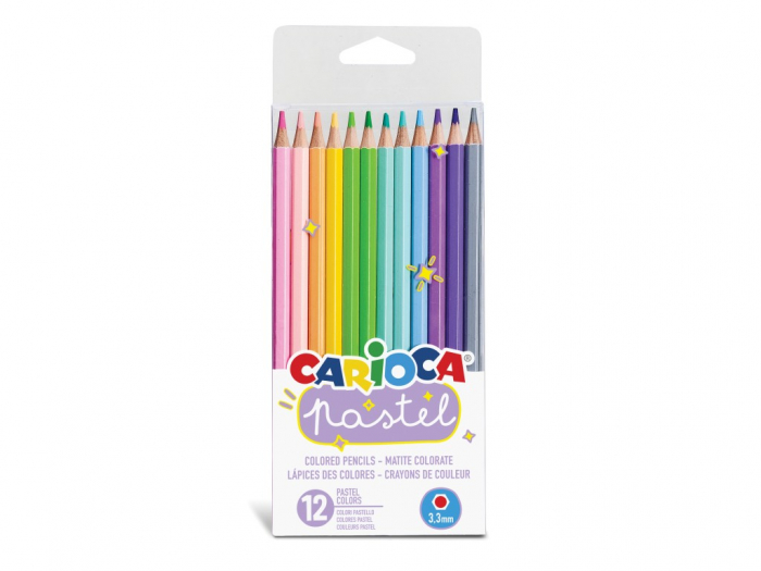 Set Creioane Color Carioca Pastel, 12 culori