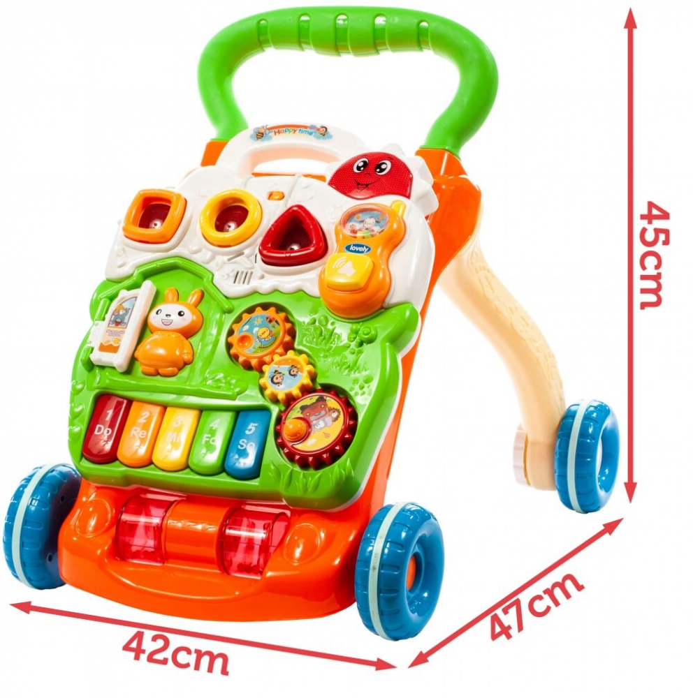 Antepremergator 3 in 1 Malplay Green, cu Pian Interactiv - imagine 9