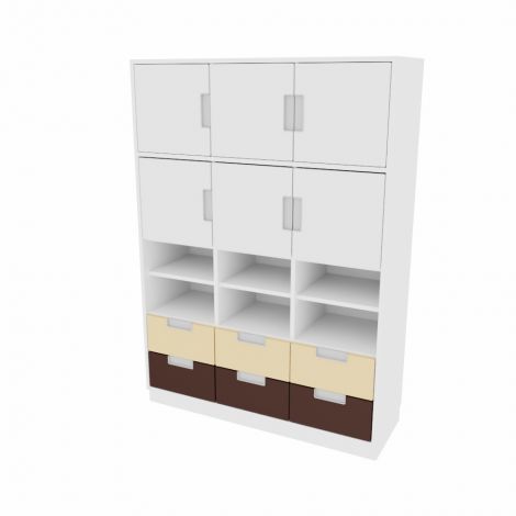 Set mobilier gradinita Quadro 95 Alb Moje Bambino