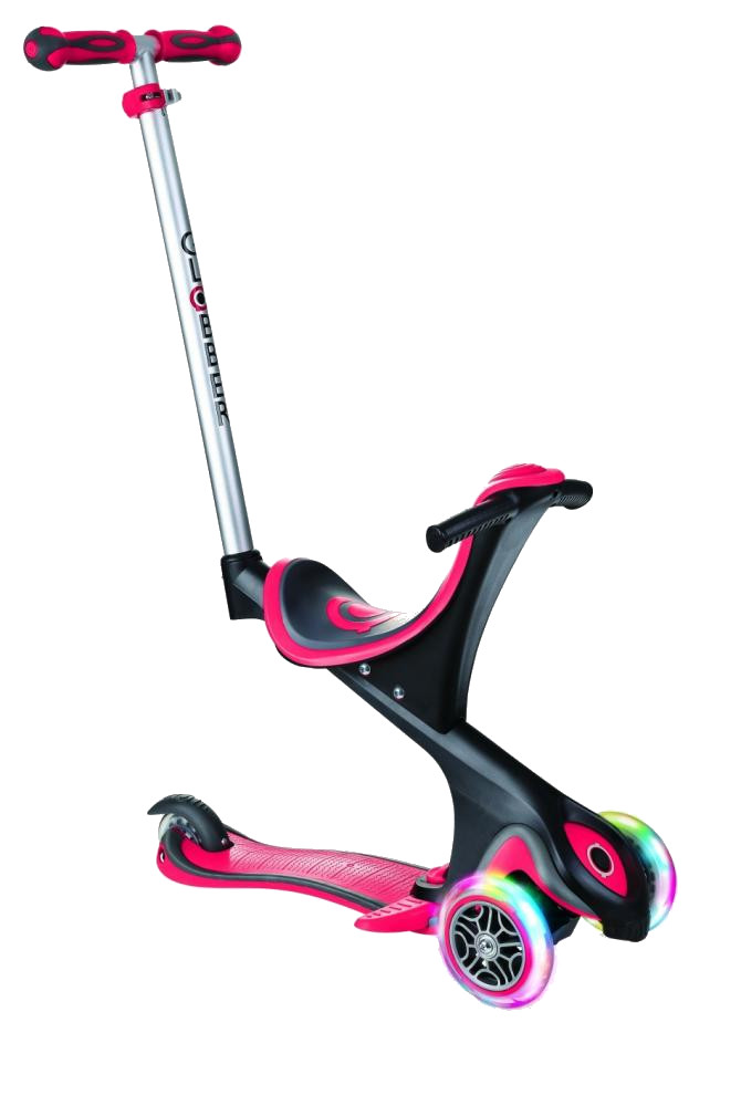 Globber Evo Comfort 4in1 Rosu, LED, Reglabila - imagine 5
