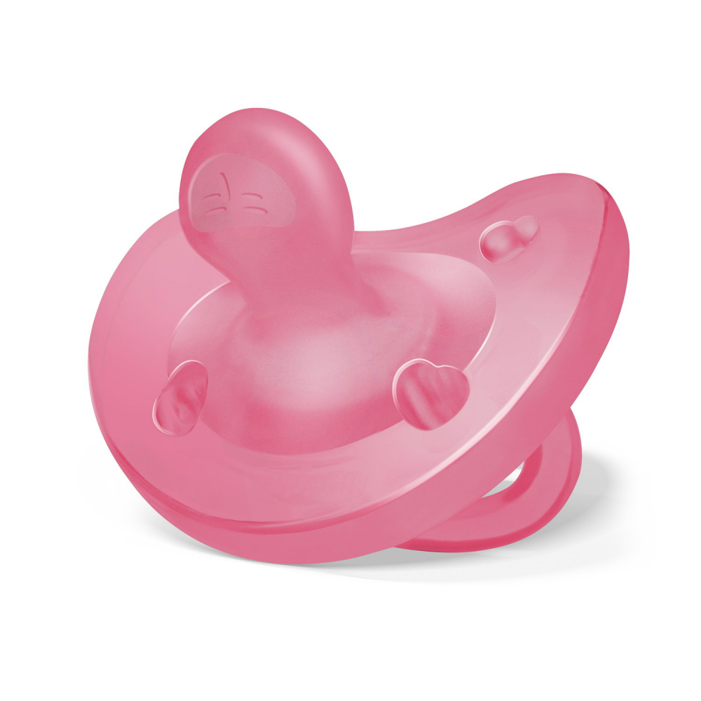 Suzeta Chicco PhysioSoft Silicon 16-36 luni Roz - imagine 8