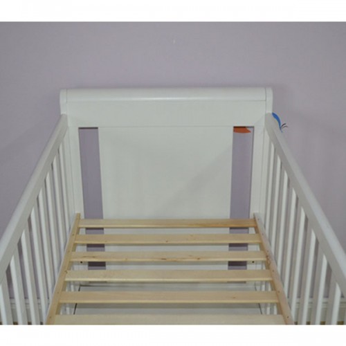 Patut copii lemn Mira 120x60 Alb cu sertar - Hubners - imagine 4