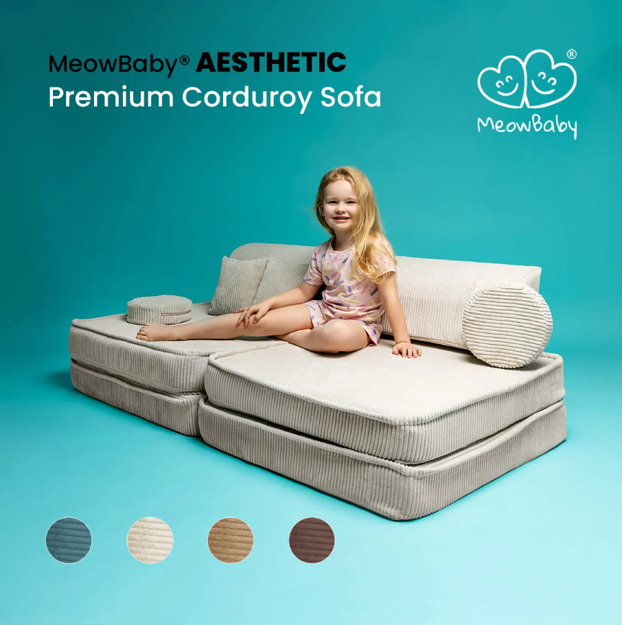 Canapea Modular Meowbaby® Roz Pudră - imagine 3
