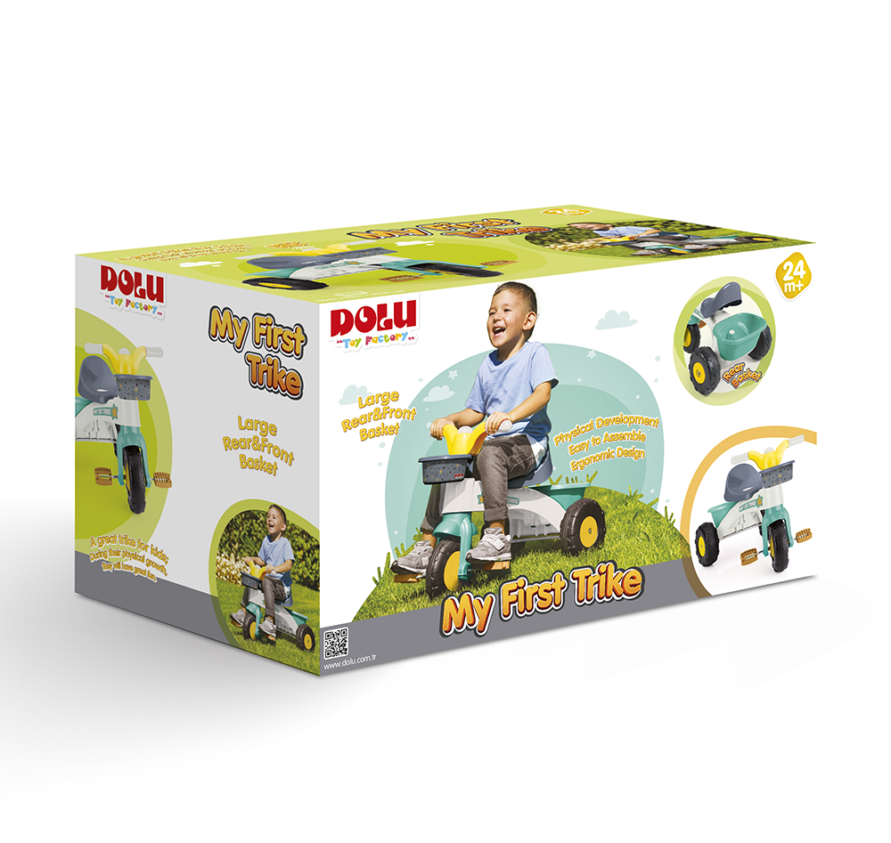 Tricicleta Dolu My 1st Trike cu Pedale si Cosulet - imagine 3
