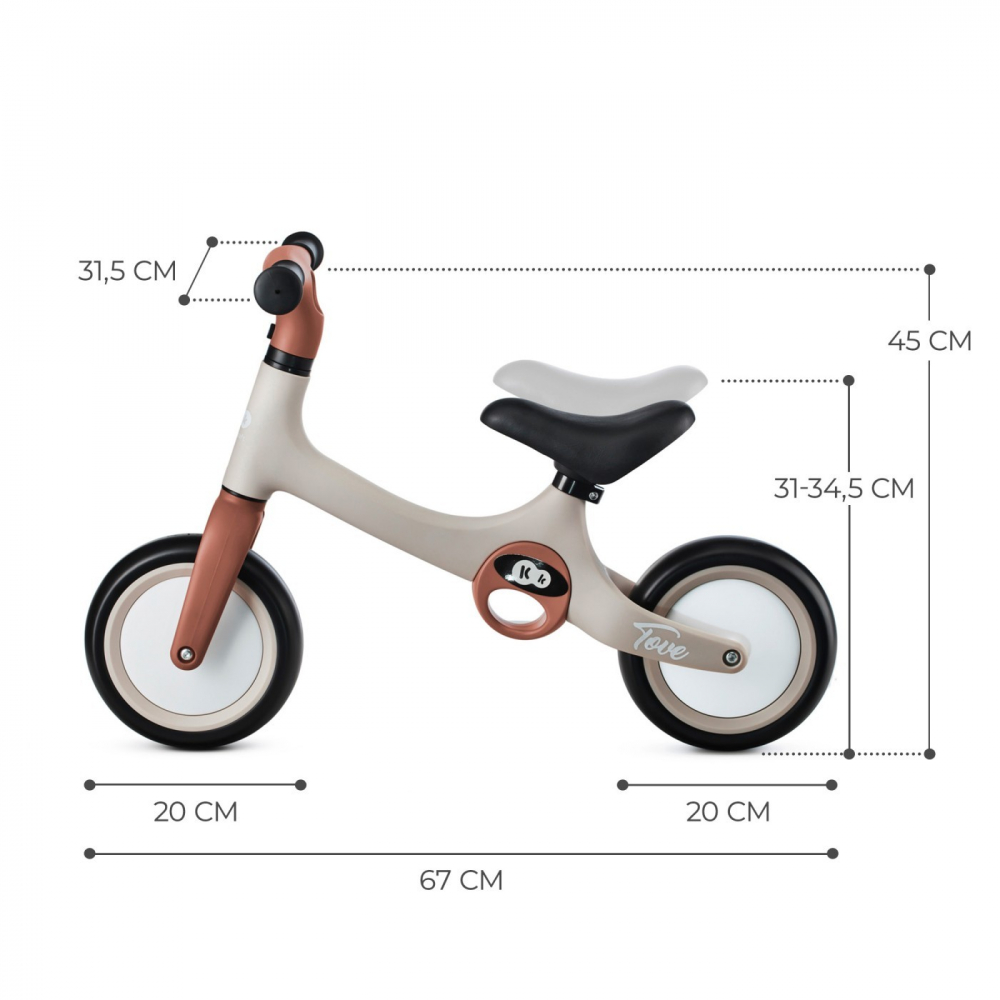 Kinderkraft Tove Bicicletă Fără Pedele Bej 2-4 ani - imagine 5
