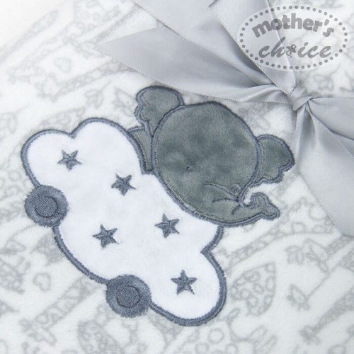Paturica Fleece Elefantel Gri | Mother's Choice - imagine 2