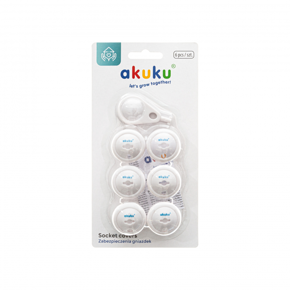 Set 6 Siguranțe Prize Akuku Alb, Protecție Copii - imagine 4