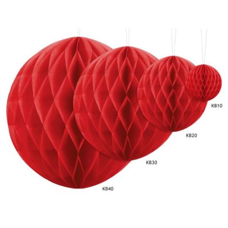 Honeycomb Rosu 20cm Party Deco - Festiv - imagine 2