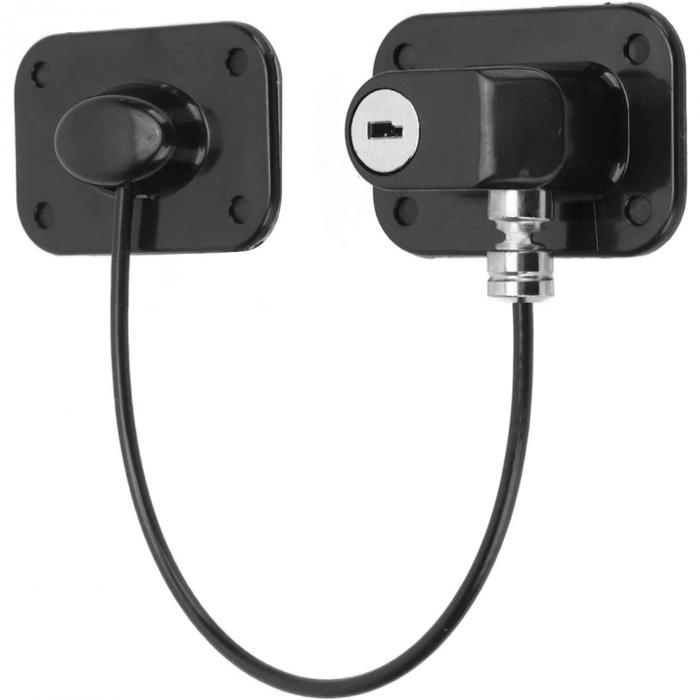 Bambinice Siguranță Geam cu Cheie, 20 cm, Negru - imagine 5