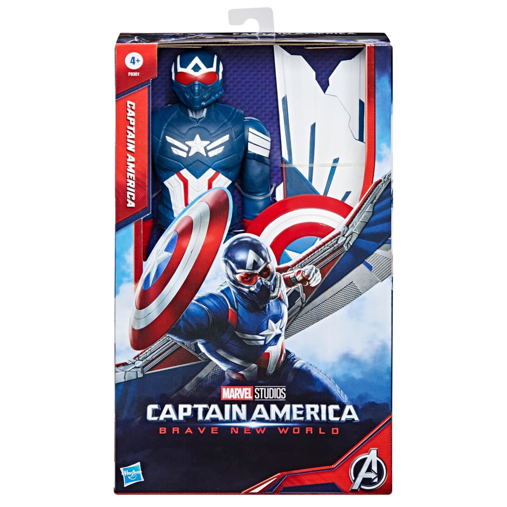 Figurina Marvel Captain America 30 cm cu Scut și Aripi
