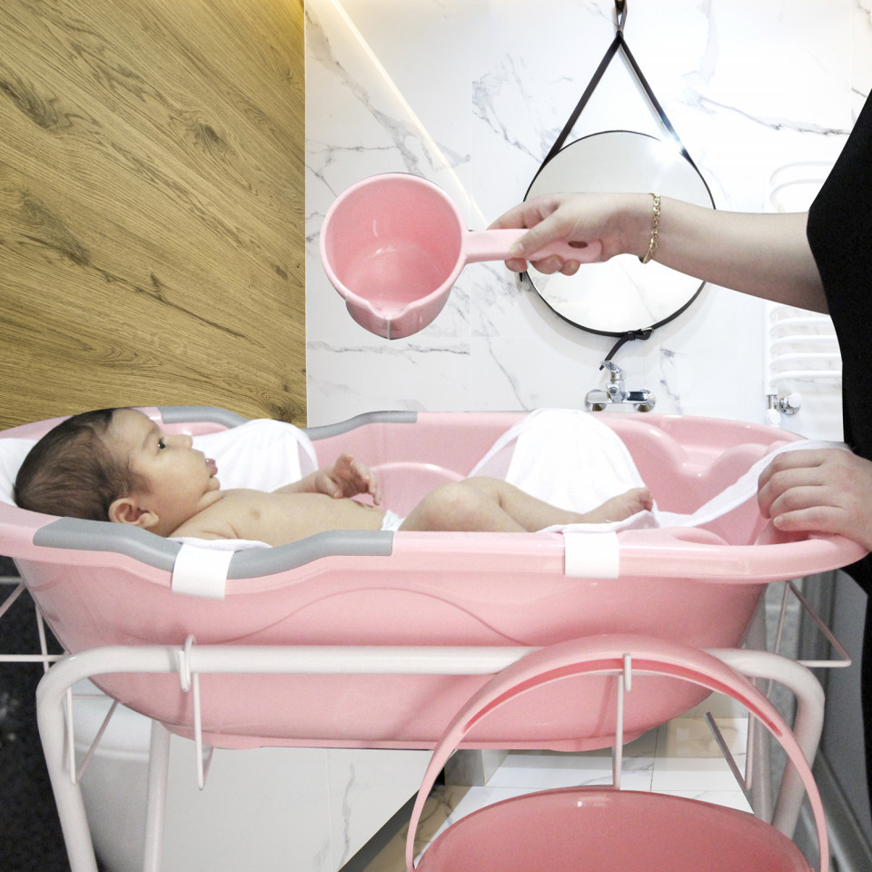 Suport Metalic Babyjem cu Cos pentru Cadite, Alb - imagine 2