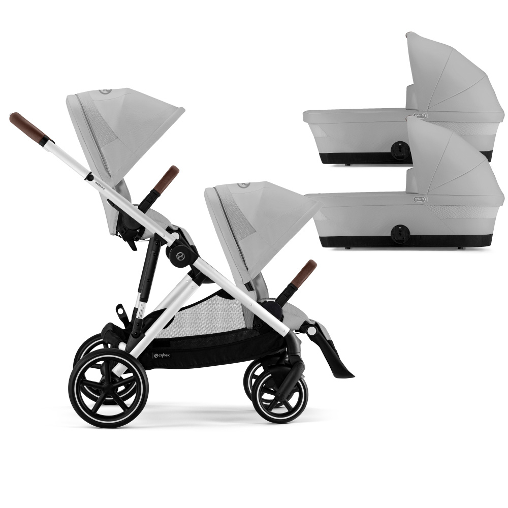 Carucior Gemeni Cybex Gazelle S, Silver Lava Grey, Modular