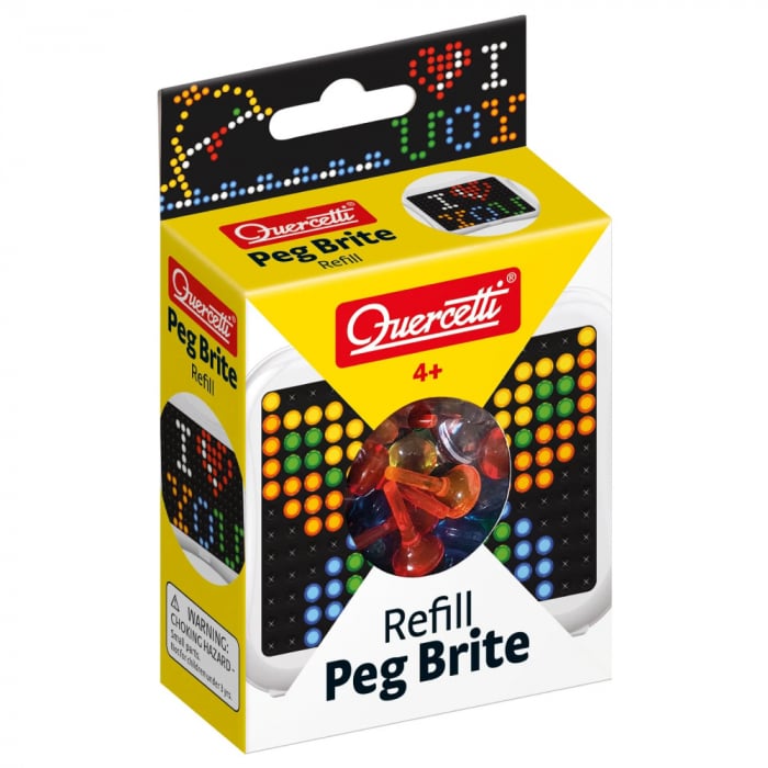 Piese Refill Peg Brite Quercetti, 180 piese colorate