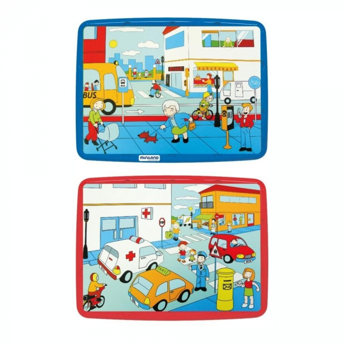 Puzzle Codul Rutier Miniland 56 Piese Educativ