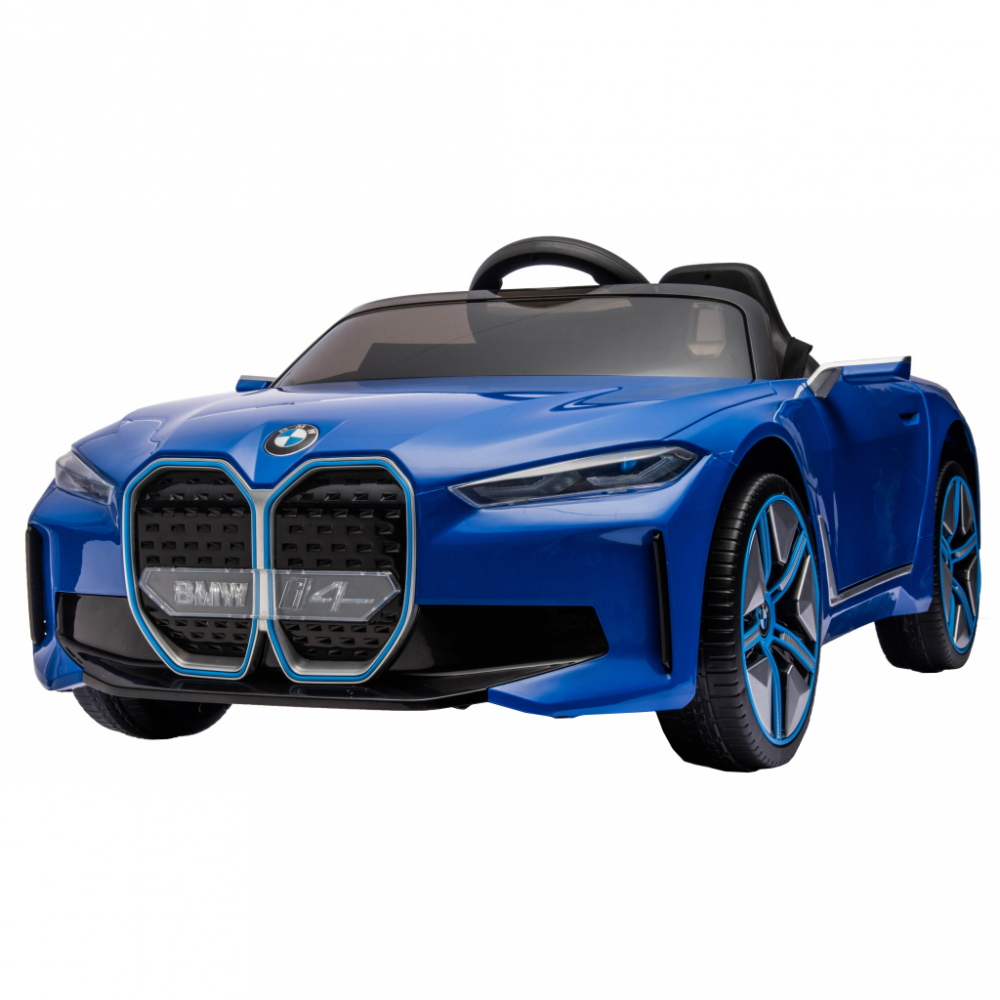 Mașinuță Electrică BMW i4 Blue 12V, Scaun Piele - imagine 8