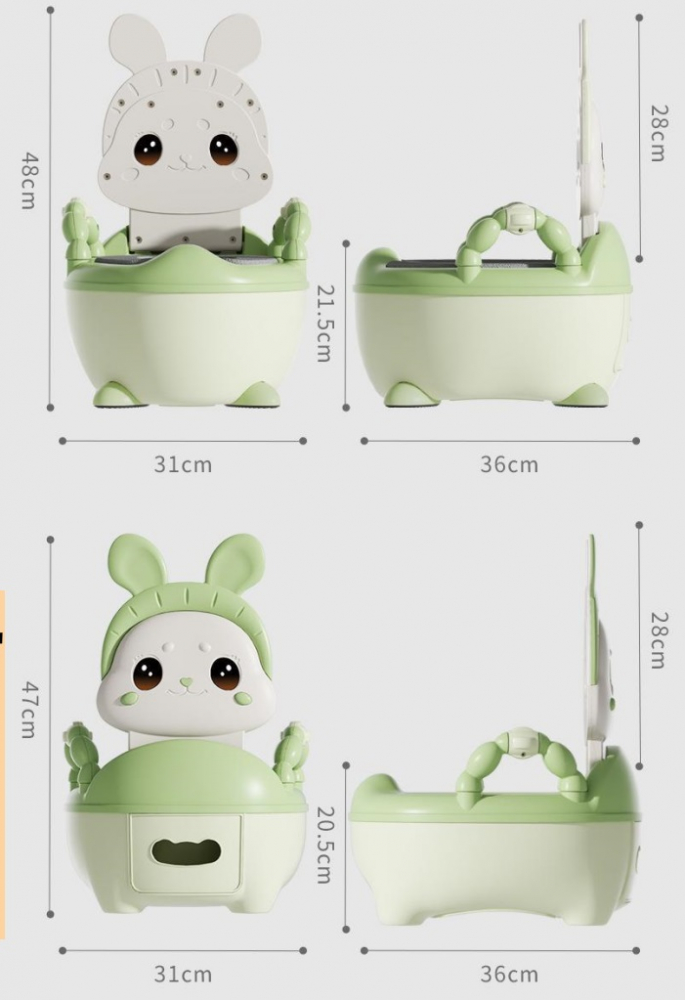 Olita Little Mom Cute Rabbit Green, cu adaptor moale - imagine 6