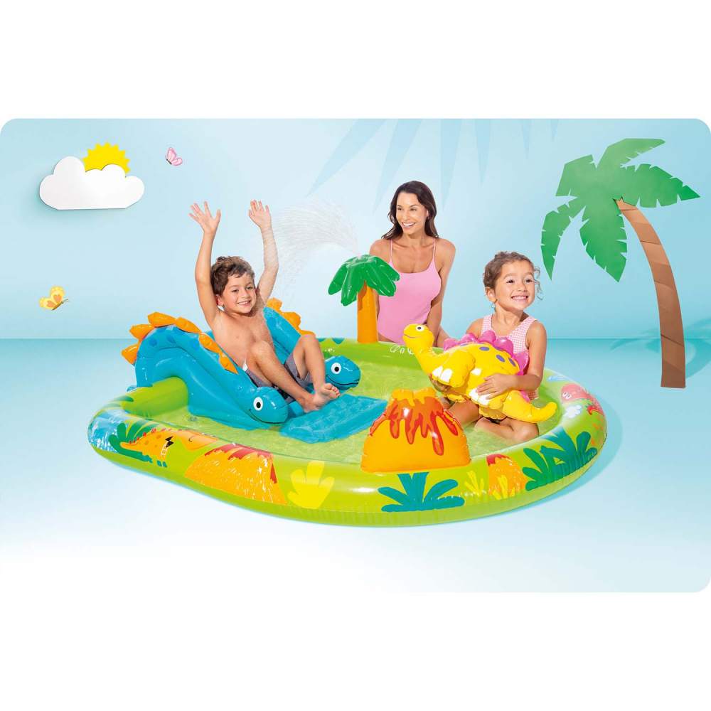 Piscina gonflabila Intex Dinosaur cu tobogan - imagine 3