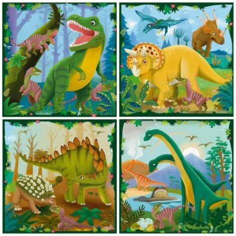 Ravensburger Puzzle Dinozauri 4 în 1 Set - imagine 3