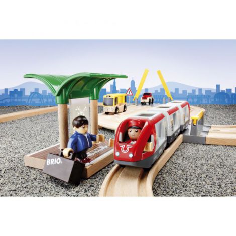 Set Sina Tren Călători Brio - Jucărie Lemn - imagine 7