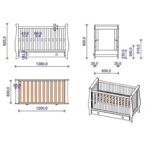 Patut Hubners Mira 120x60 Alb cu Sertar, 3 Nivele - imagine 6