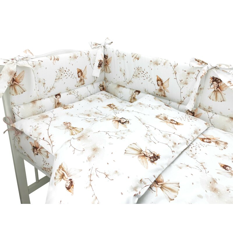 Lenjerie patut MimiNu Fairy, 3 piese, bumbac