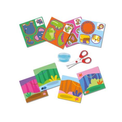 Set creativ SES - Învață să decupezi animale - imagine 5
