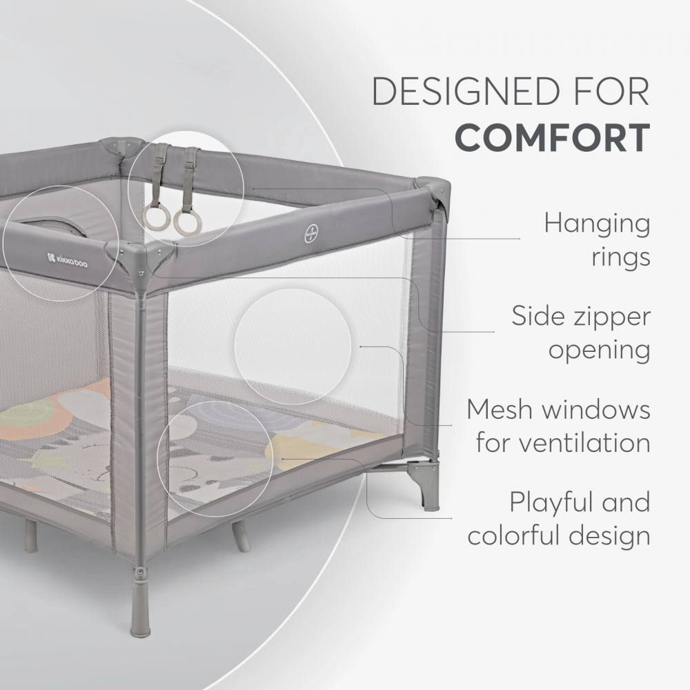 Tarc KikkaBoo Enjoy Grey Cat, pliere compactă - imagine 7