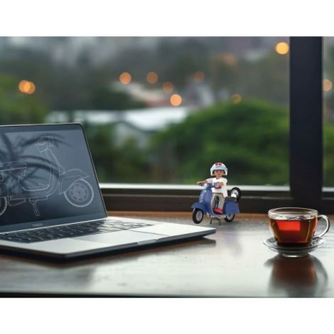 Playmobil Vespa Albastră - Aventură Creativă - imagine 3