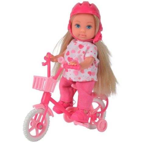 Papușă Simba Evi Love cu Bicicletă 12cm
