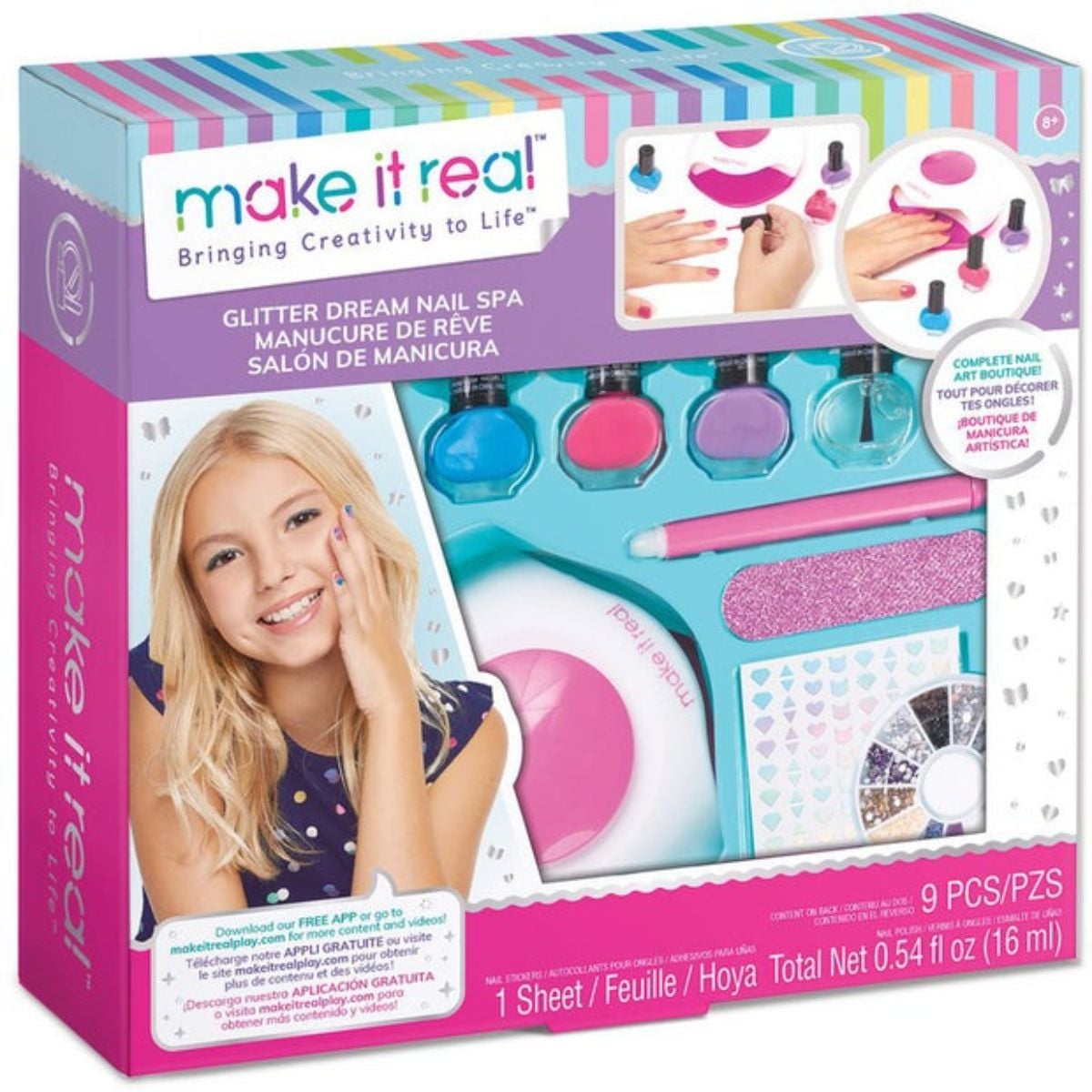 Set Manichiura Make It Real cu Lampa UV