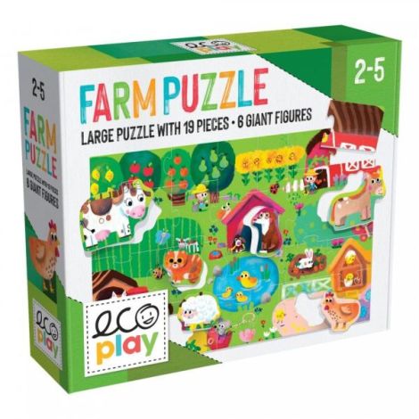 Headu Puzzle Animalute La Ferma Ecoplay Educational - imagine 2