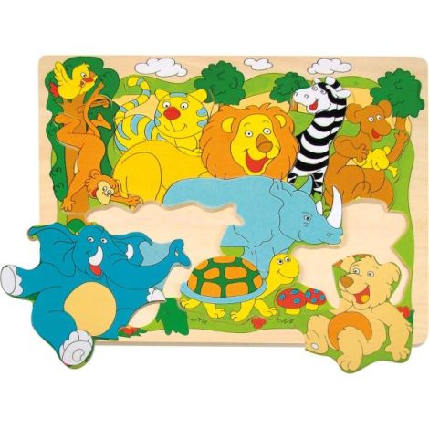 Puzzle Animale Africane Woodyland - Educațional