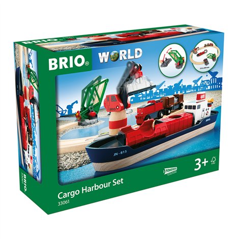 Set trenulet port BRIO lemn 3+ ani