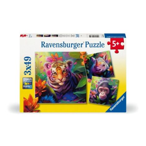 Puzzle Puiuti Animale Ravensburger 3x49 piese - imagine 4