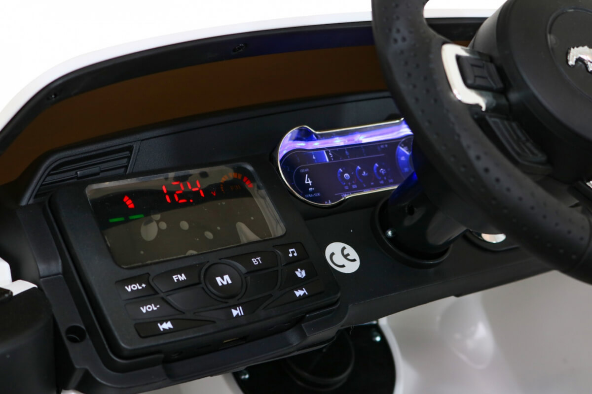 Masinuta Electrica Ford Mustang GT Alb pentru Copii - imagine 6