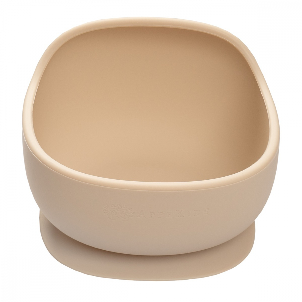 Bol Silicon Ventuza AppeKids Classic Beige - imagine 6