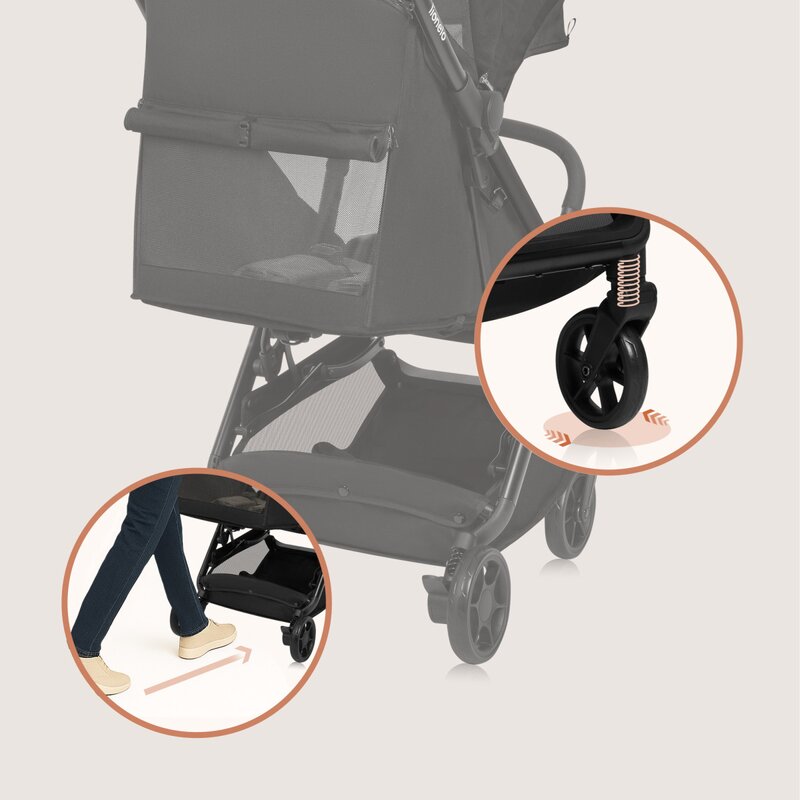 Carucior Lionelo Julie Air Negru, 7.5kg, Pliere Compacta - imagine 5