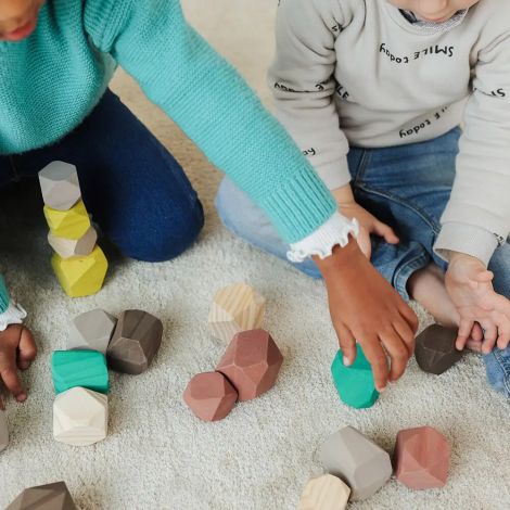Joc educativ Wood Stones Miniland, Dezvoltare Motricitate - imagine 4
