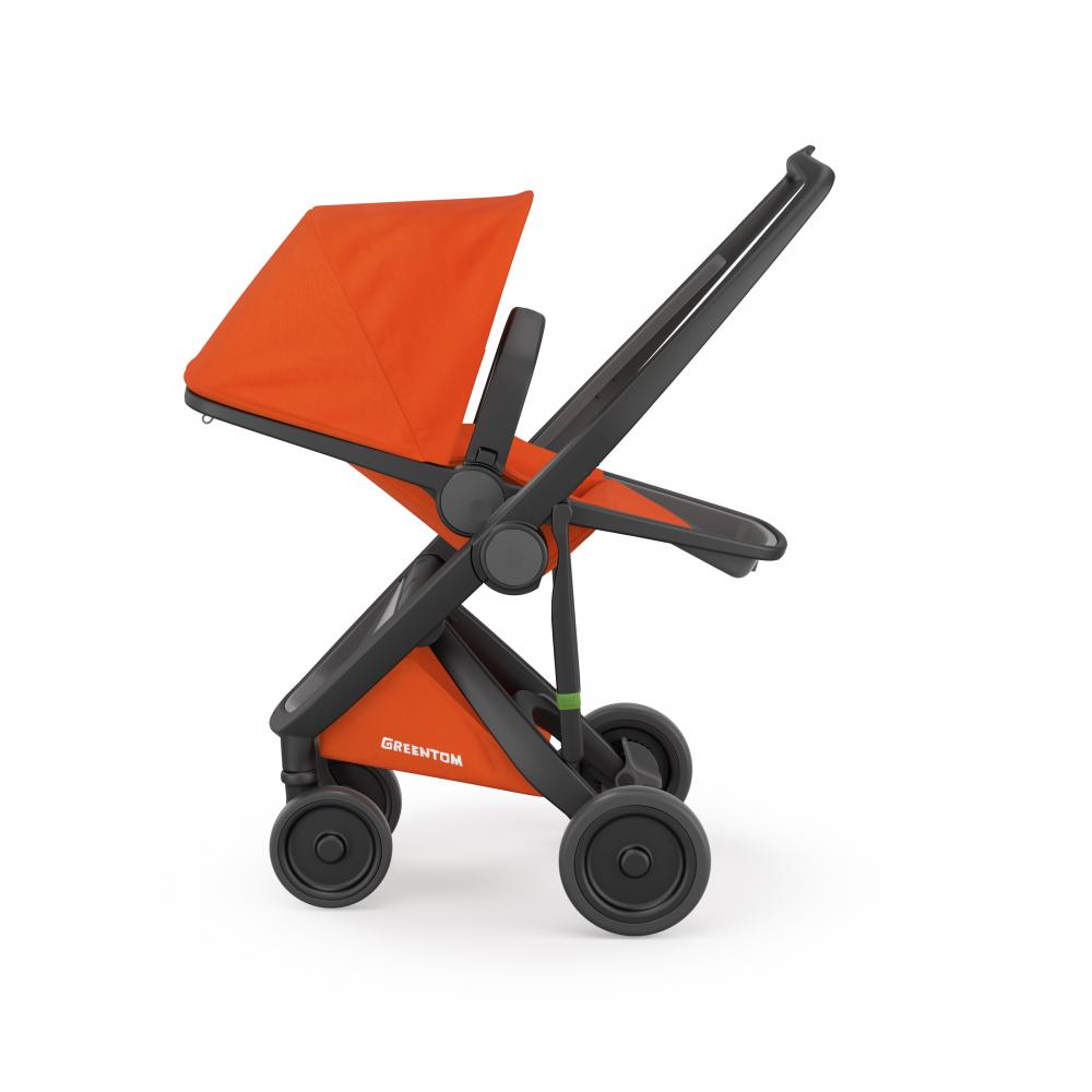 Greentom 2 in 1 Upto Black Orange - Carucior 100% Ecologic - imagine 5