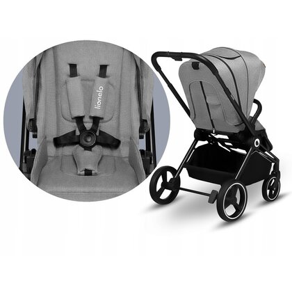Carucior Lionelo Mika 2 in 1 Gri Aluminiu Ușor