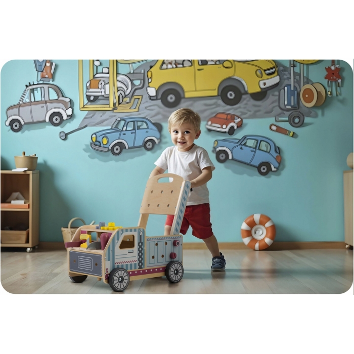 Antepremergator Ricokids Tool Truck din Lemn - imagine 7