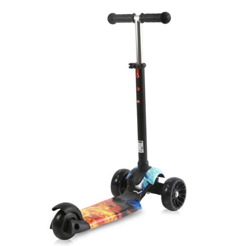 Trotineta Lorelli Draxter Red Flame cu LED și Scaun
