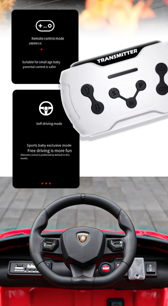 Lamborghini Aventador Masinuta Electrica cu Telecomanda - imagine 3