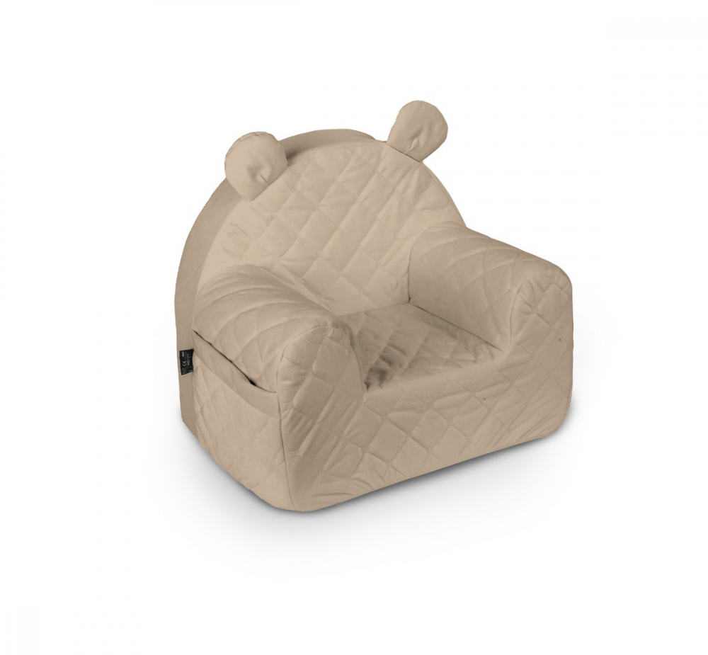 Fotoliu Copii Babysteps Velvet Beige - imagine 8
