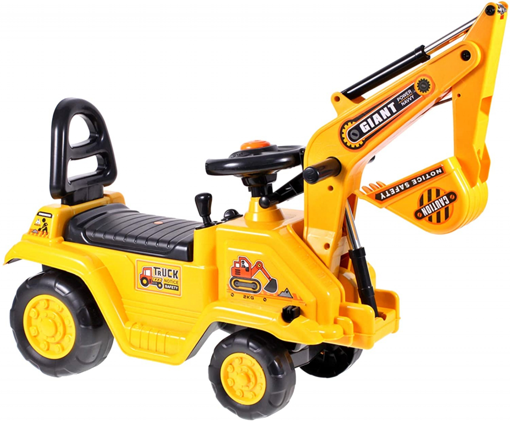 Excavator Malplay Rutschauto Galben 25kg - imagine 14