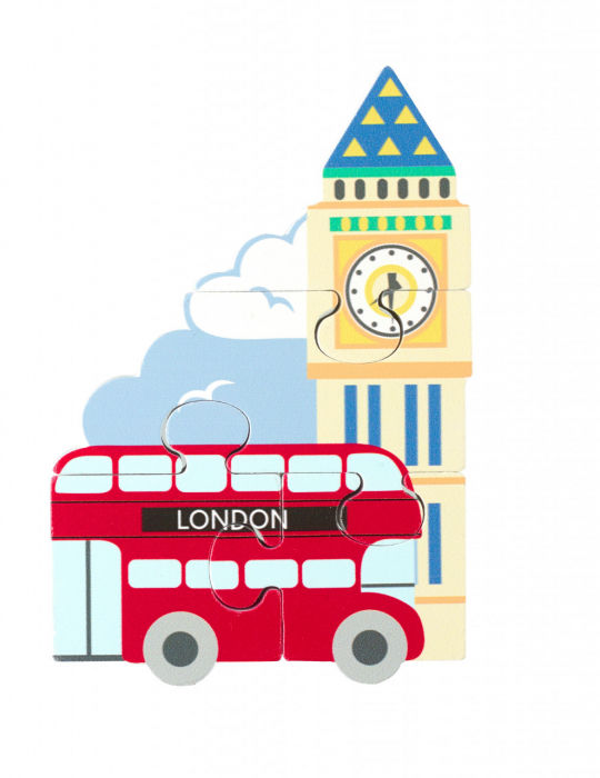 Puzzle Lemn Autobuz Londra Orange Tree