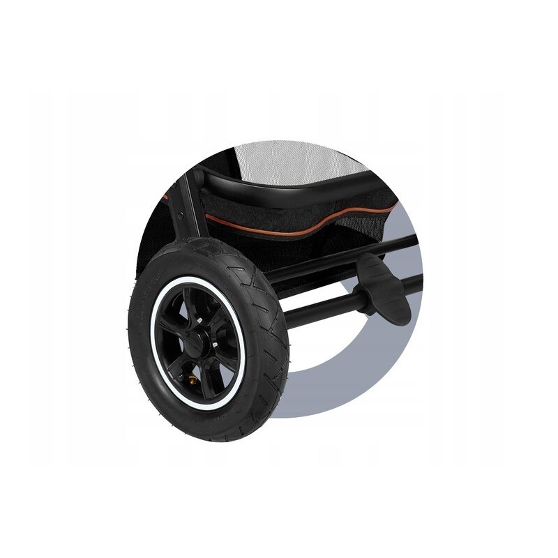 Carucior Lionelo Amber 3 in 1, Aluminiu, Negru