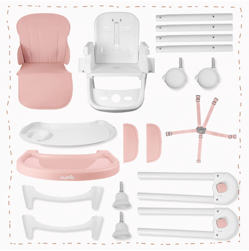 Scaun de Masa Malplay Deli Pink - Reglabil & Sigur - imagine 6