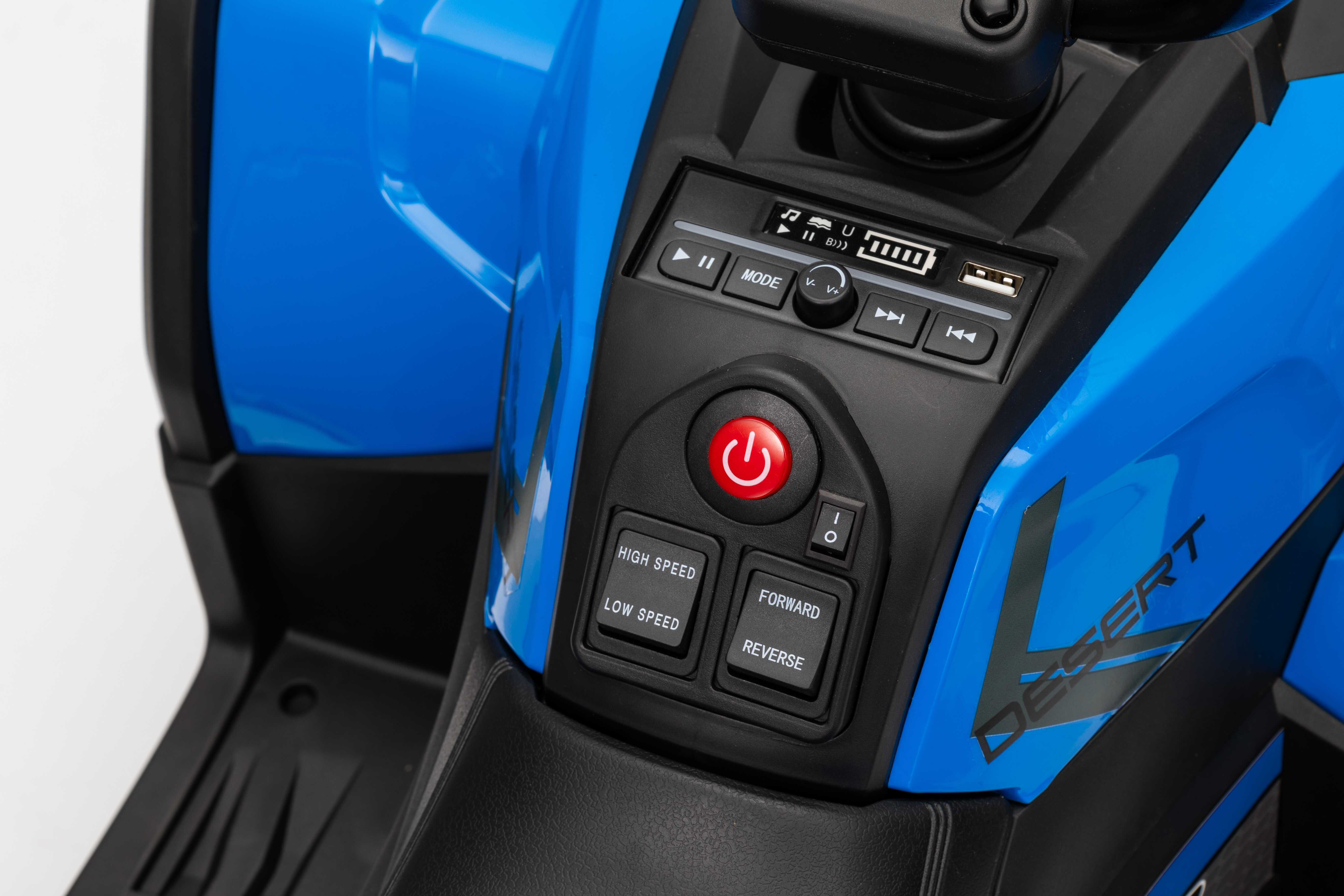 ATV electric pentru copii Mini Desert 12V 4x4 Albastru, telecomanda parentala, Bluetooth - Autokids.ro - imagine 8
